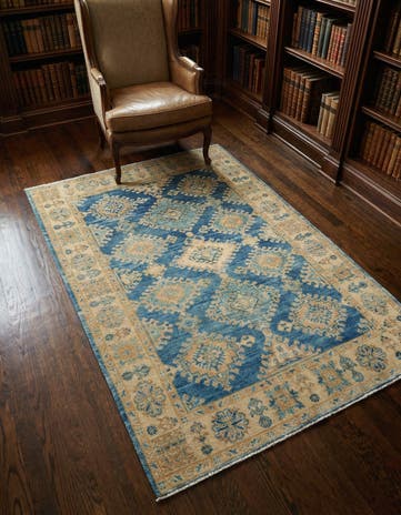4' 1 x 5' 11 Hand Knotted Oushak Wool Rug