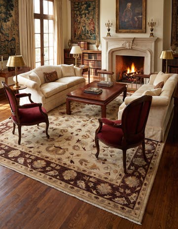 8' 2 x 9' 11 Hand Knotted Ziegler Rug