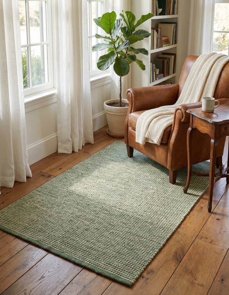 Detail image of 3' 3 x 5' 3 Hand Woven Jill Zarin English Manor Farmhouse Wool Rug