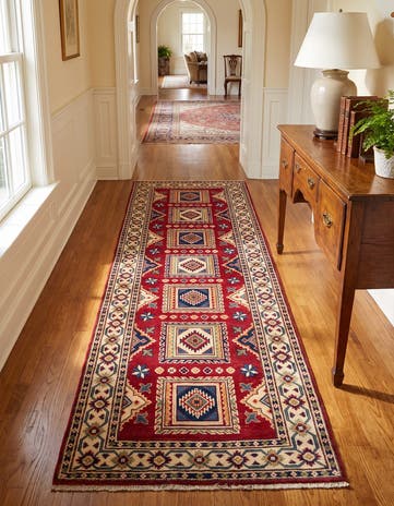 2' 8 x 8' 3 Hand Knotted Kazak Runner Rug