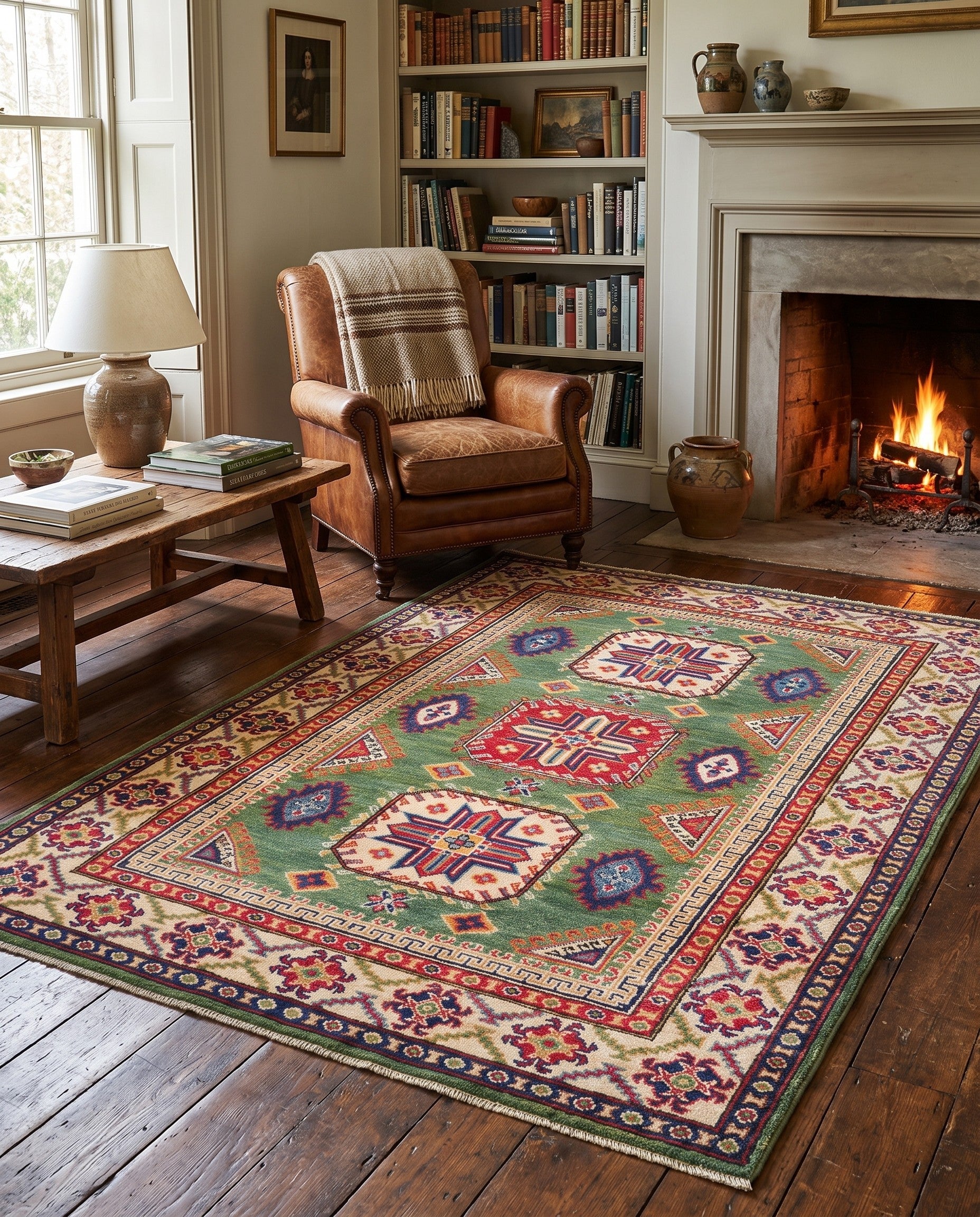 4' 2 x 6' Hand Knotted Kazak Rug