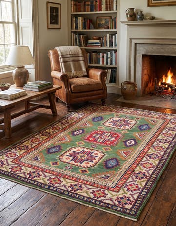 4' 2 x 6' Hand Knotted Kazak Rug