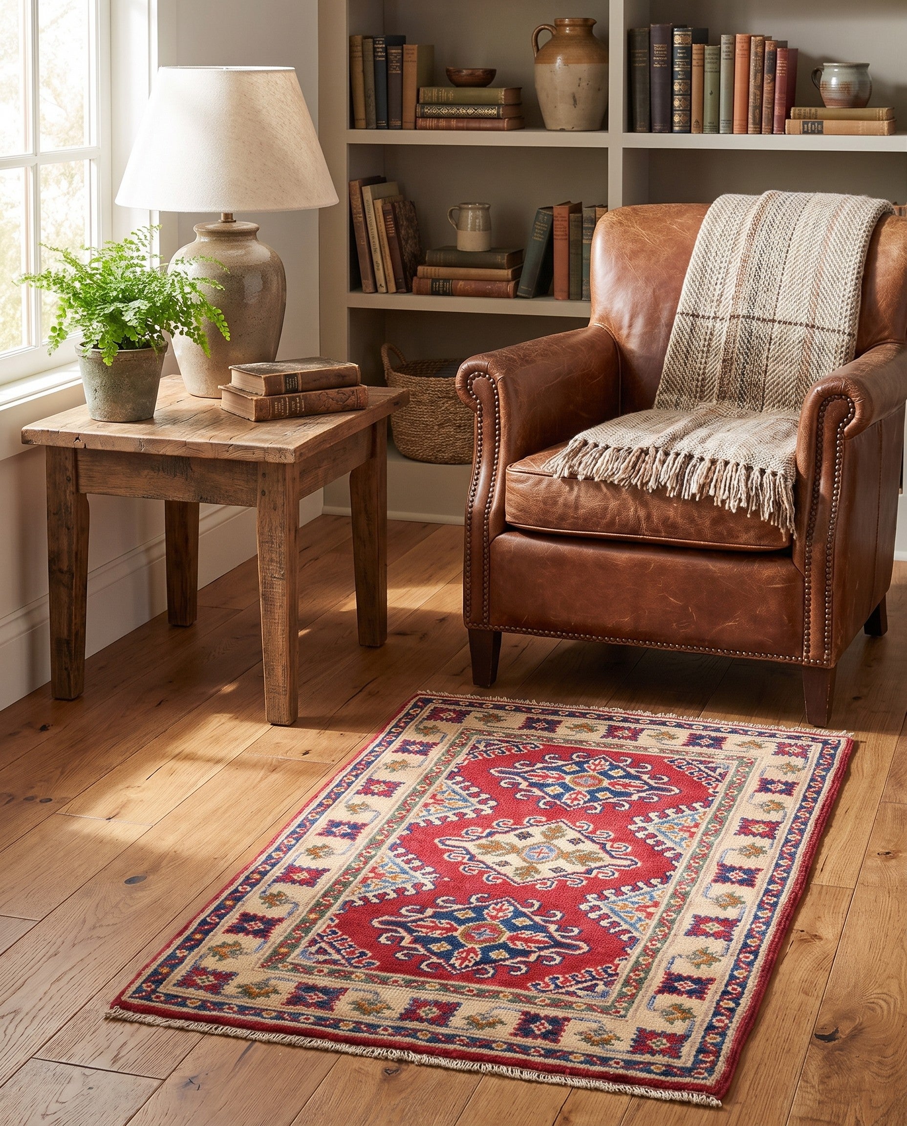 2' x 3' 3 Hand Knotted Kazak Rug