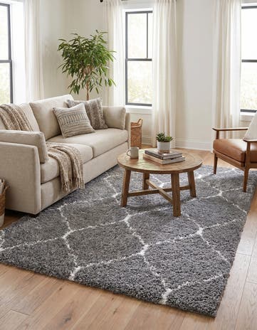 5' 3 x 7' Moroccan Shag Rug