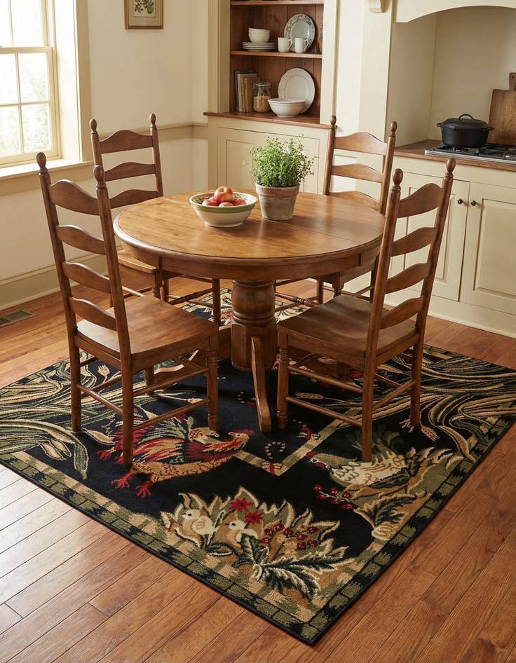 Detail image of 5' 3 x 5' 3 Pastoral Square Rug