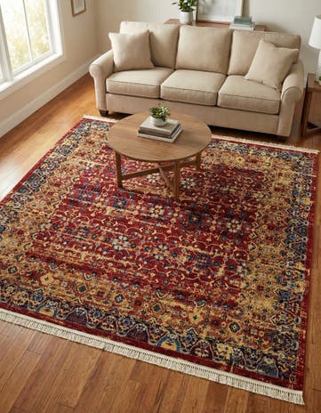 Red Georgetown Square Rug