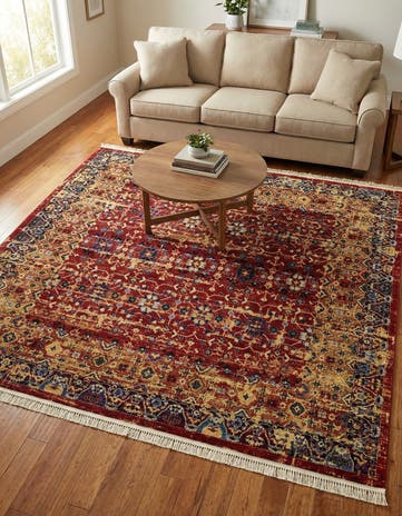 Red Georgetown Square Rug