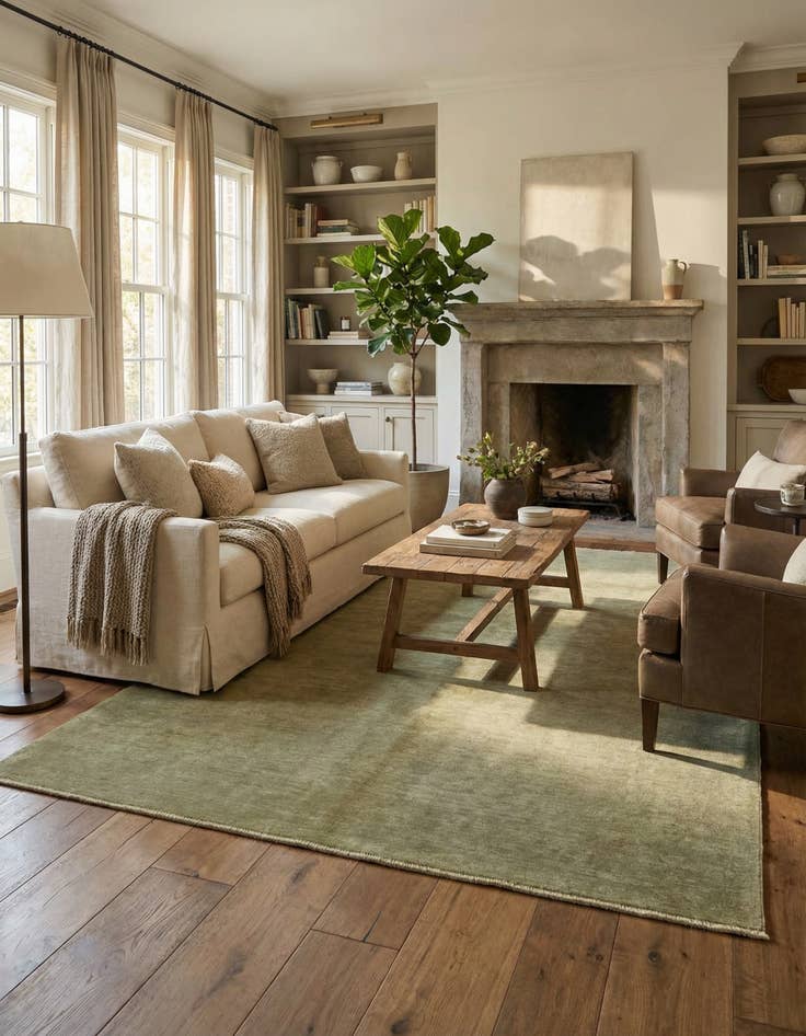 Detail image of 4' 10 x 6' 8 Hand Knotted Over-Dyed Ziegler Rug