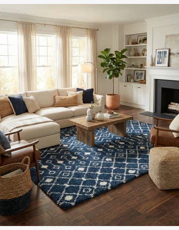 10' x 13' Moroccan Trellis Shag Rug