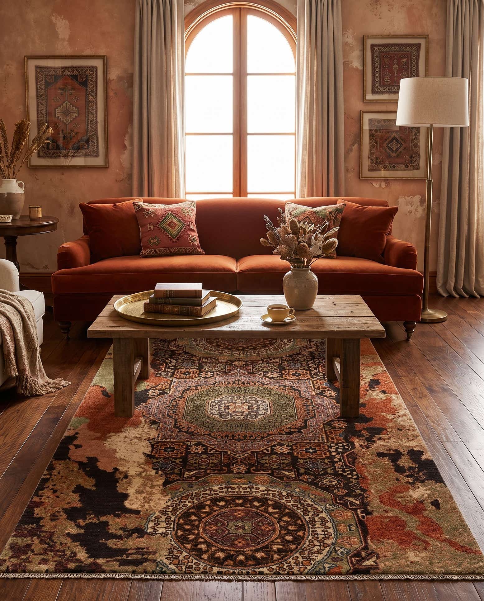 125cm x 180cm Hand Knotted Mamluk Ziegler Rug