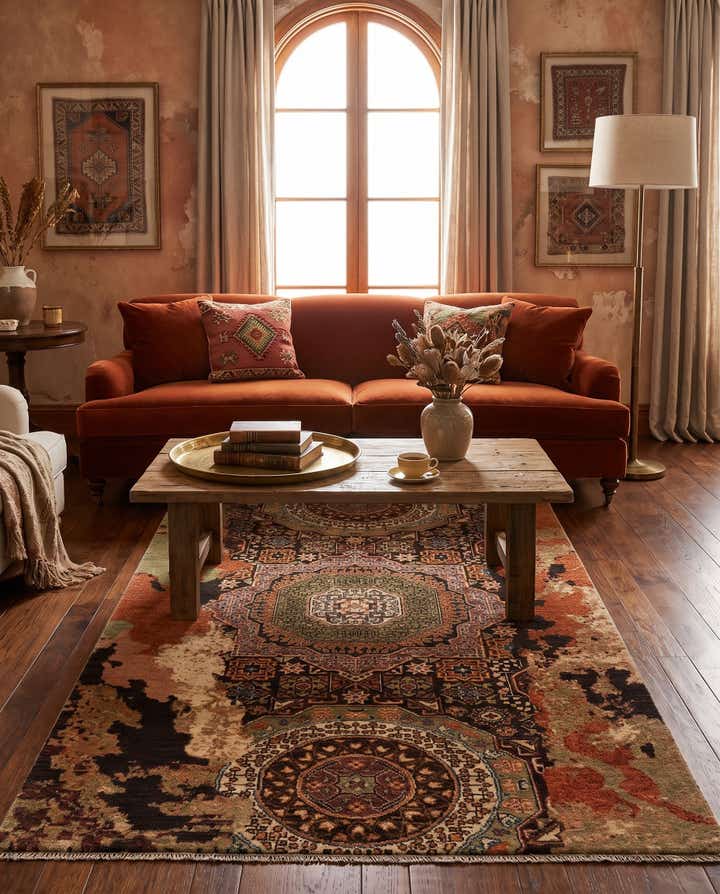 125cm x 180cm Hand Knotted Mamluk Ziegler Rug
