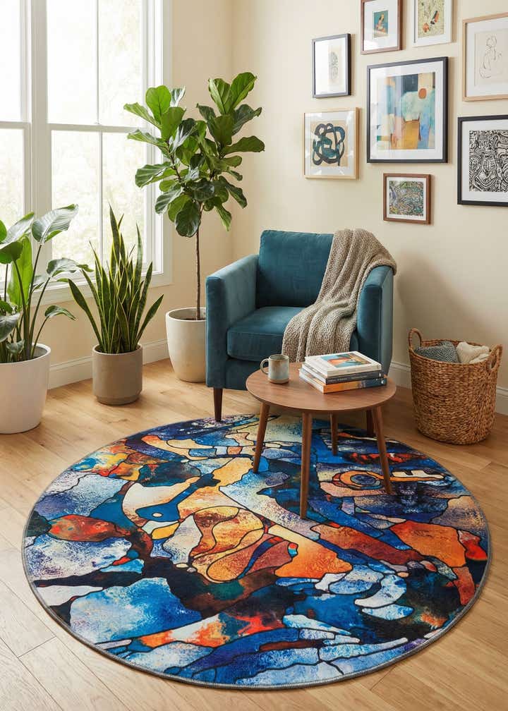 4' x 4' Yara Round Rug