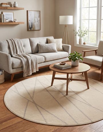 155cm x 155cm Contour Rond Vloerkleed