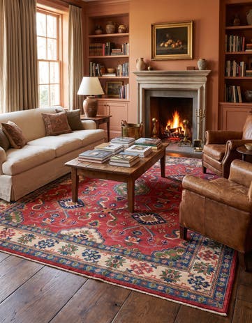 8' 1 x 9' 6 Hand Knotted Kazak Rug