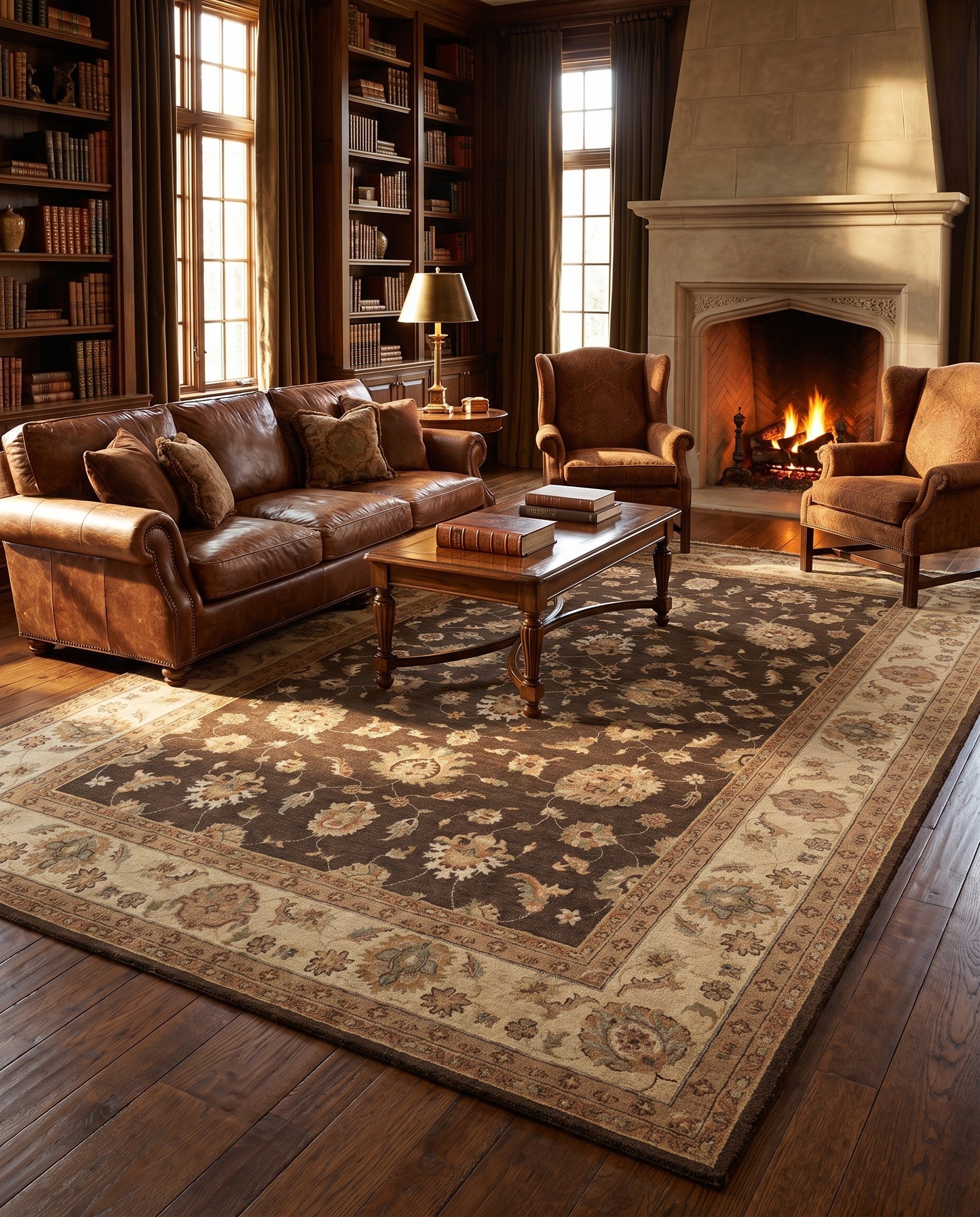 9' 1 x 12' 4 Hand Knotted Ziegler Rug