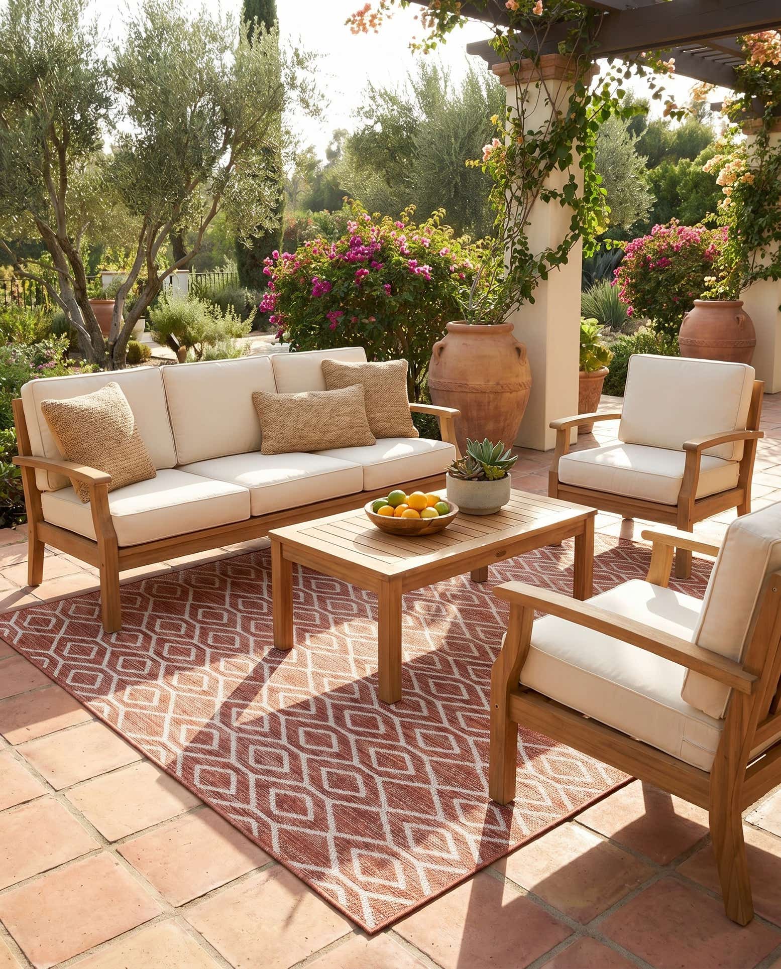 7' 10 x 10' Easy-Clean Jill Zarin Turks and Caicos Indoor / Outdoor Rug