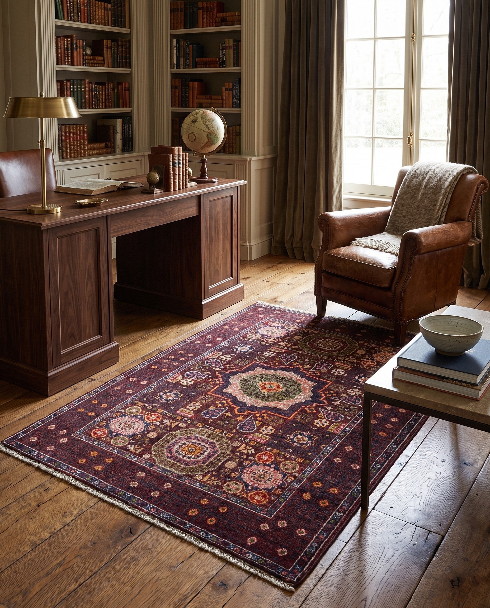 3' 6 x 5' 1 Hand Knotted Mamluk Ziegler Rug
