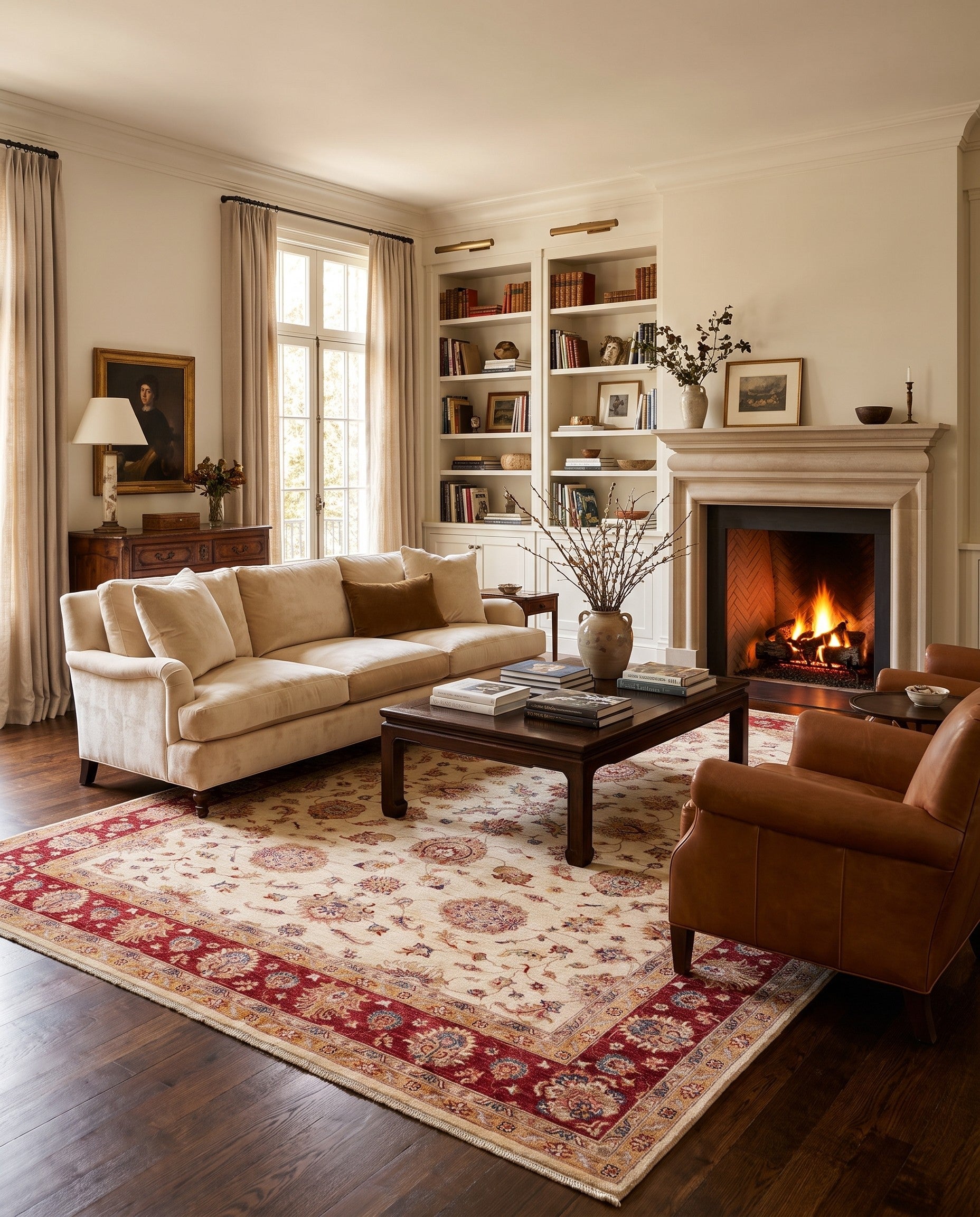 8' 4 x 11' 10 Hand Knotted Ziegler Rug
