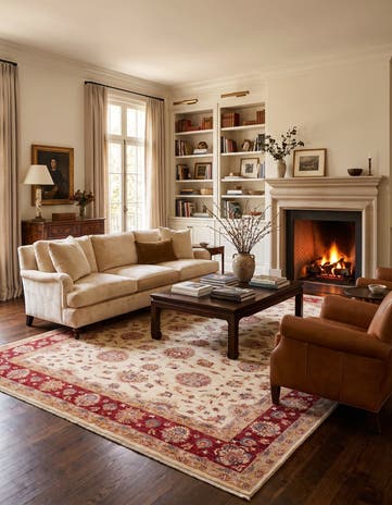 8' 4 x 11' 10 Hand Knotted Ziegler Rug