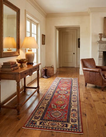 2' 6 x 9' 8 Hand Knotted Kazak Runner Rug