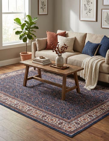 Antique Navy Blue Yara Rug