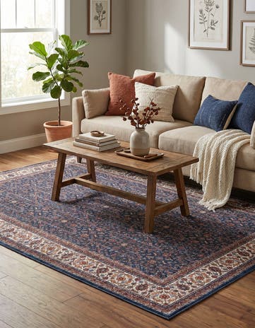Antique Navy Blue Yara Rug