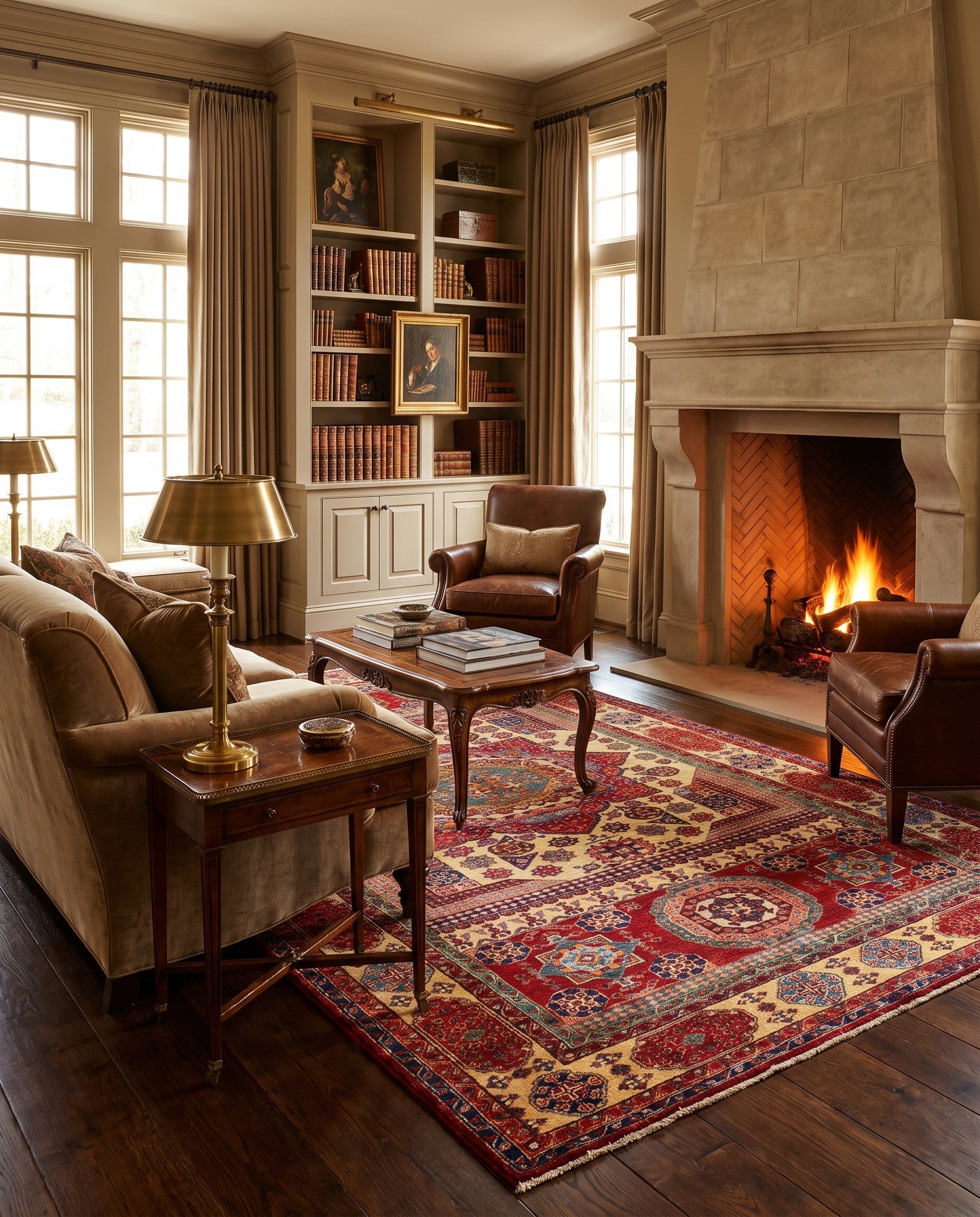 6' x 8' 11 Hand Knotted Mamluk Ziegler Rug