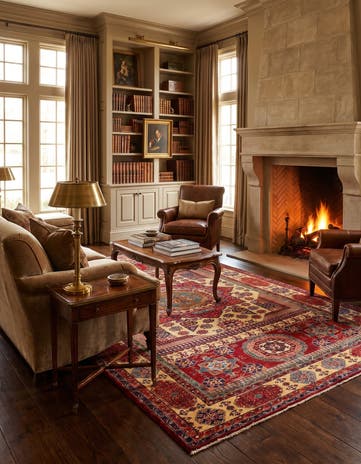 6' x 8' 11 Hand Knotted Mamluk Ziegler Rug