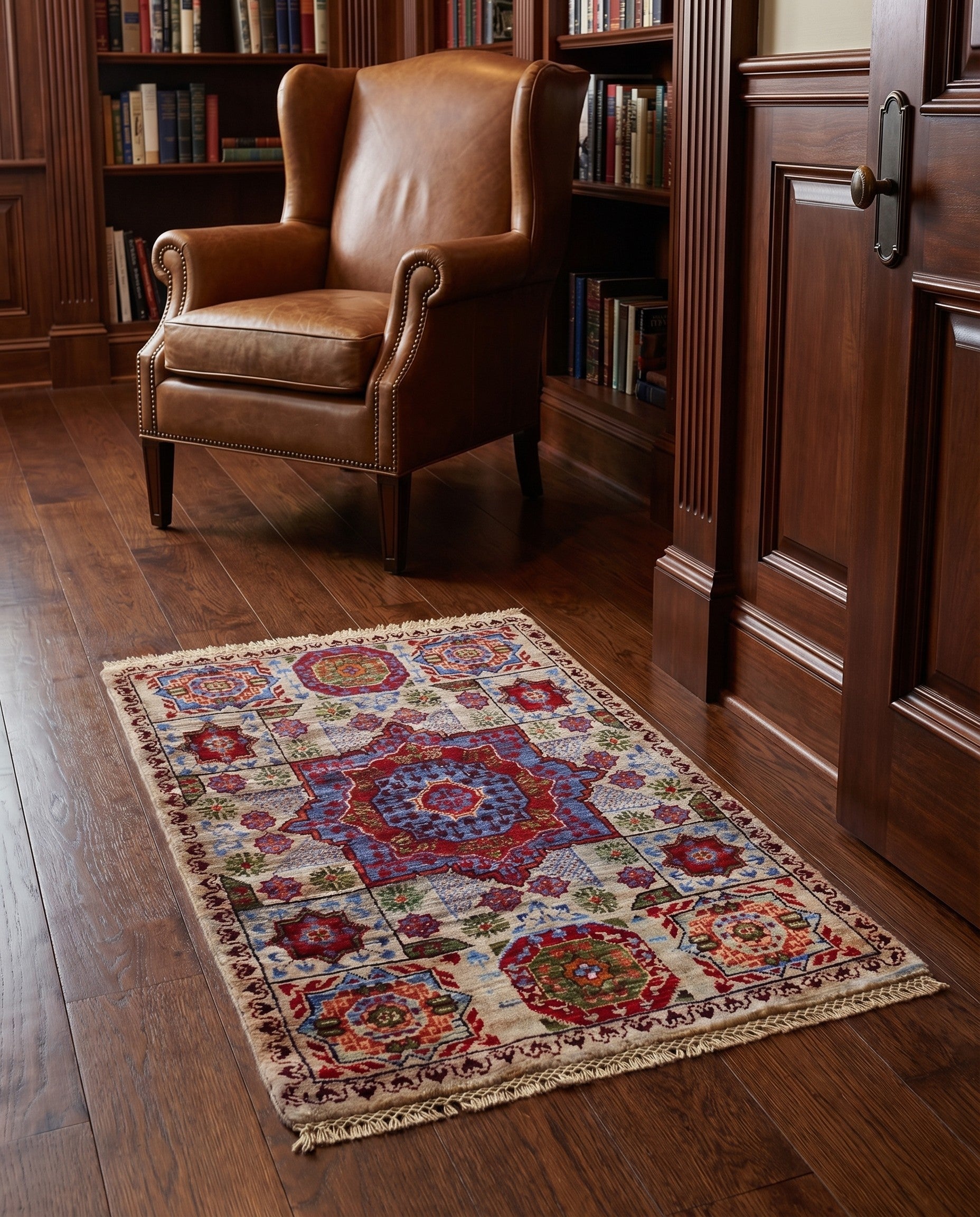 2' x 3' Hand Knotted Mamluk Ziegler Rug