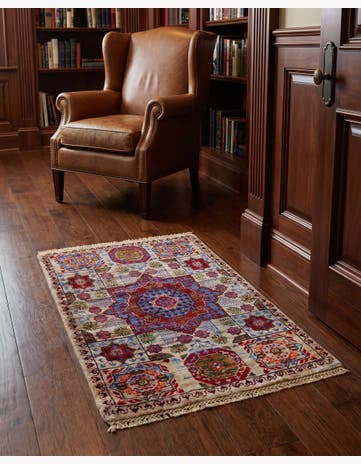 2' x 3' Hand Knotted Mamluk Ziegler Rug