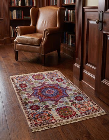 2' x 3' Hand Knotted Mamluk Ziegler Rug