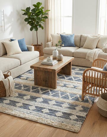 Ivory Hand Woven Cotton Chindi Rug