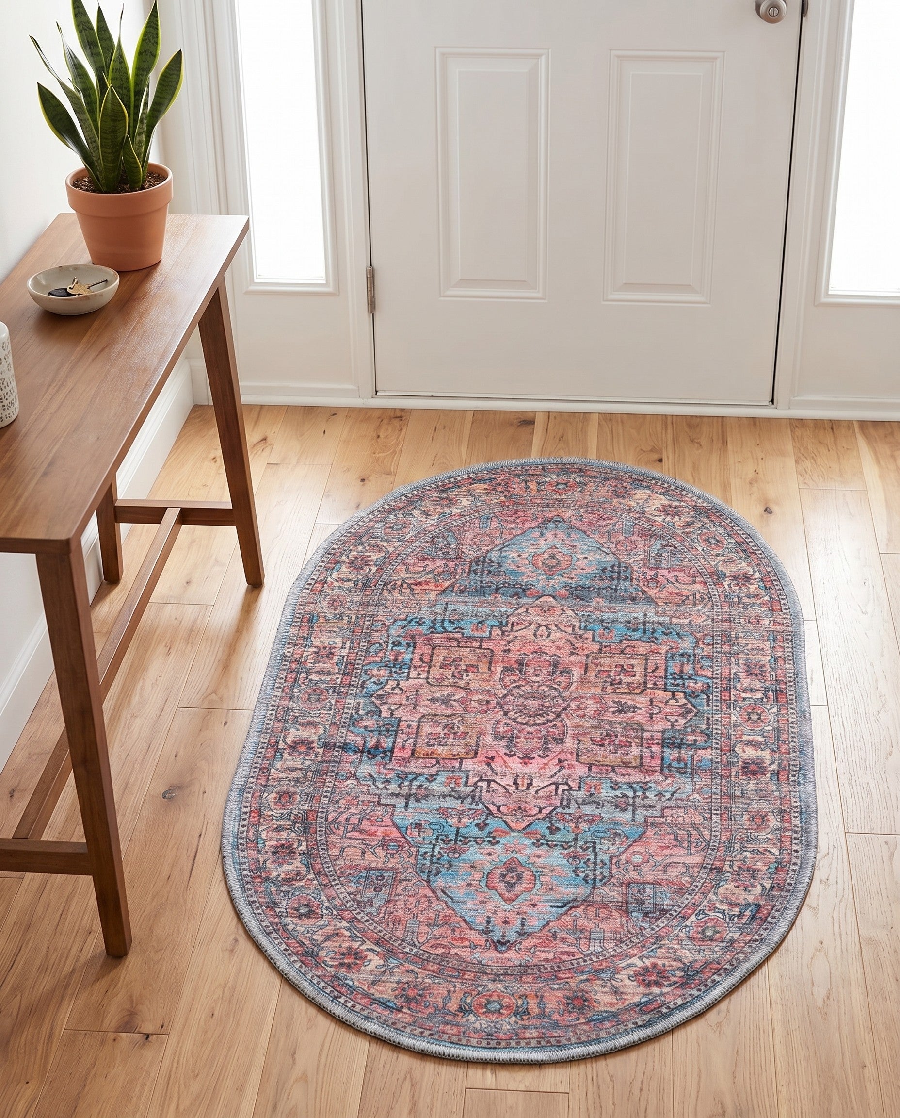 2' x 3' Washable Maahru Oval Rug