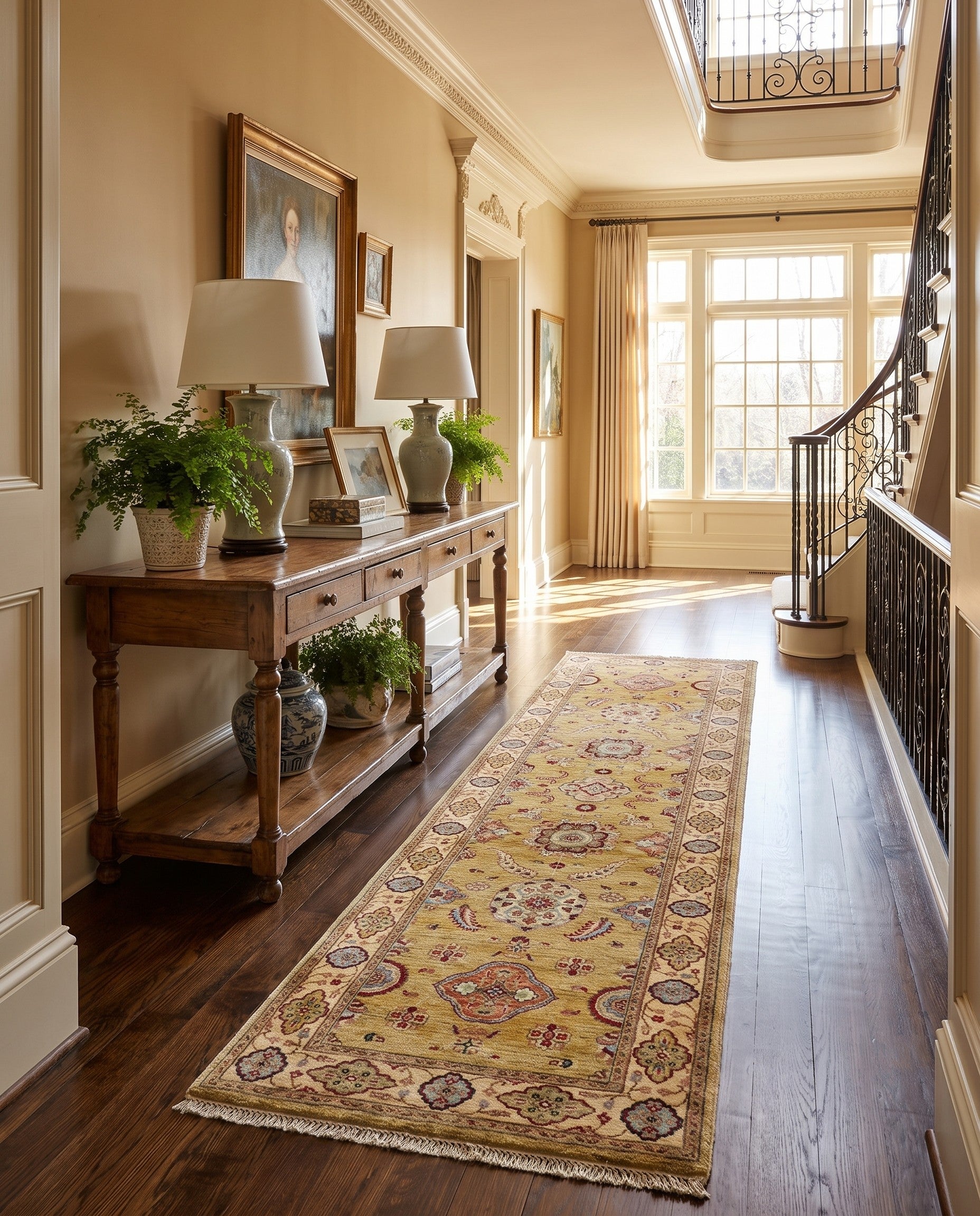 2' 9 x 9' 8 Hand Knotted Ariana Ziegler Runner Rug