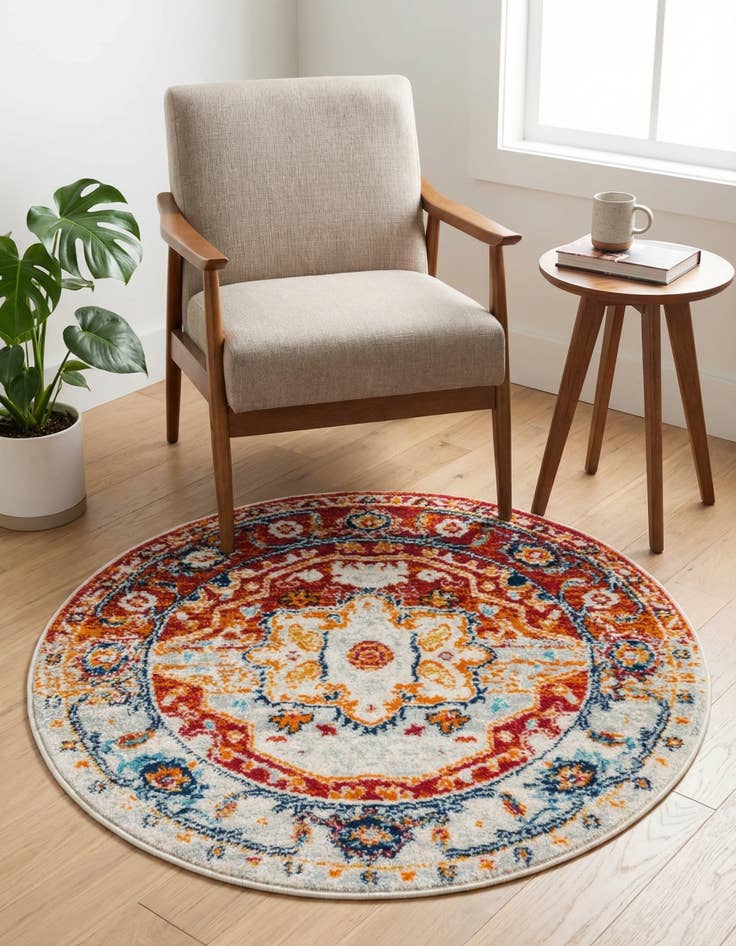 Detail image of 3' x 3' Madeline Vintage Round Rug