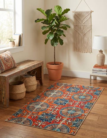 3' 3 x 5' 3 Washable Hyacinth Rug