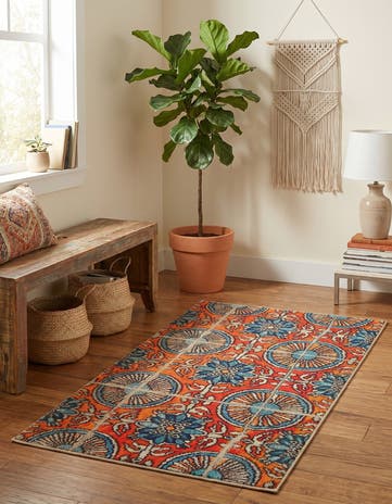 3' 3 x 5' 3 Washable Hyacinth Rug