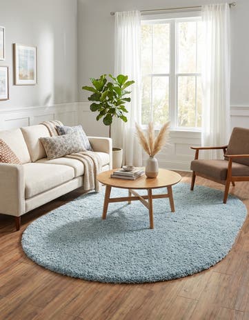 5' 3 x 8' Zermatt Shag Oval Rug