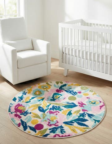 3' 3 x 3' 3 Bloom Round Rug