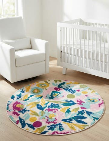 3' 3 x 3' 3 Bloom Round Rug