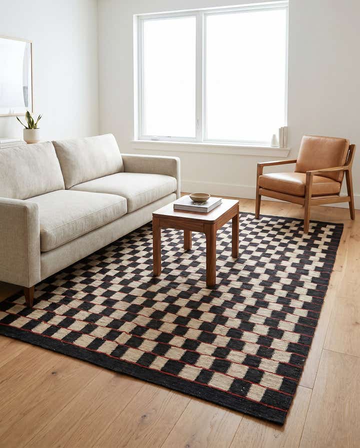 5' 2 x 6' 3 Hand Woven Kilim Modern Wool Rug