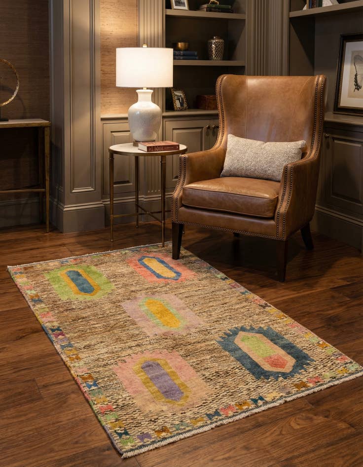 Detail image of 3' 3 x 5' 6 Hand Knotted Balouch Wool Rug