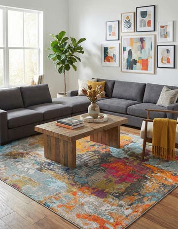 7' 10 x 10' Washable Vivid Rug