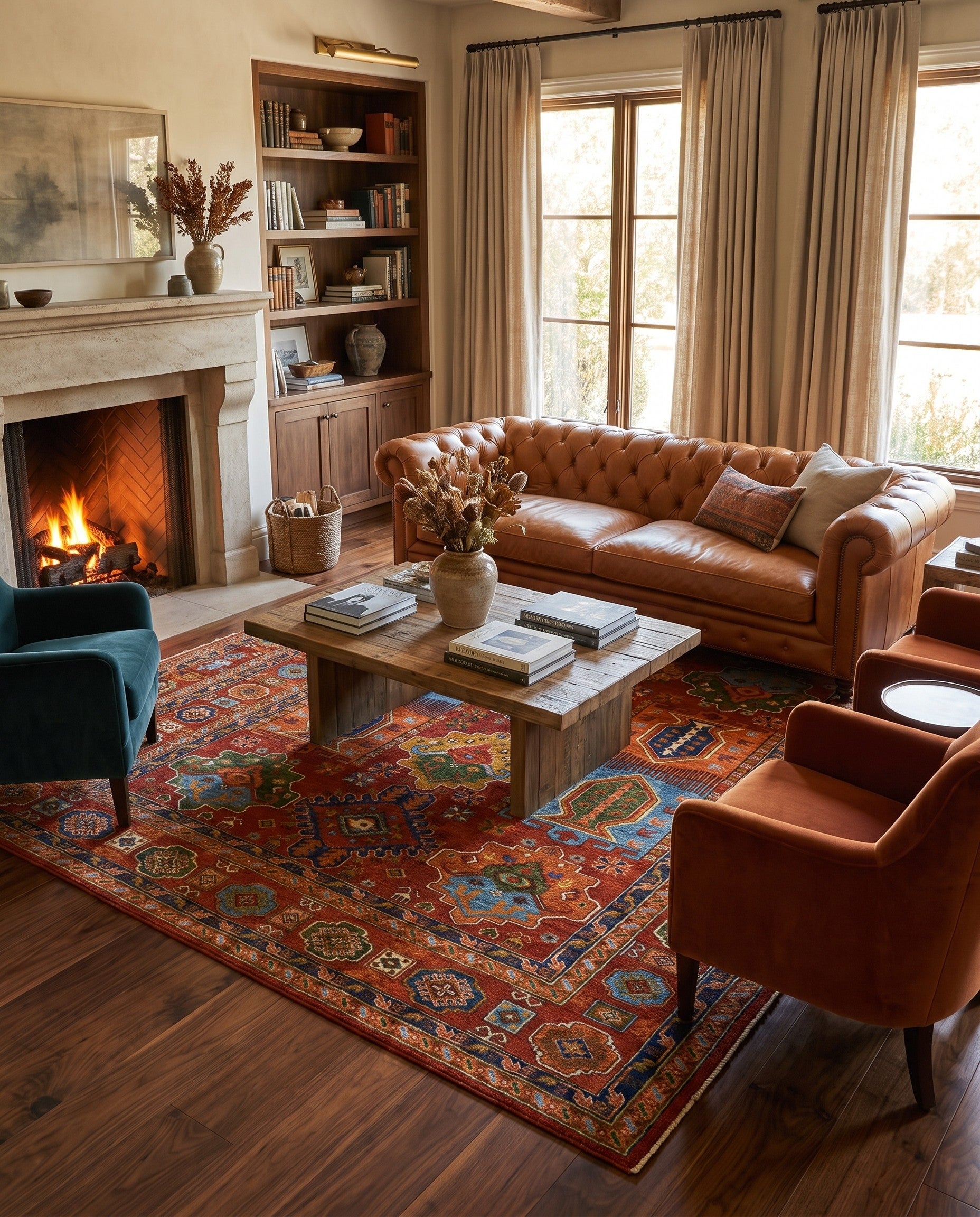 8' 1 x 9' 9 Hand Knotted Kunduz Rug