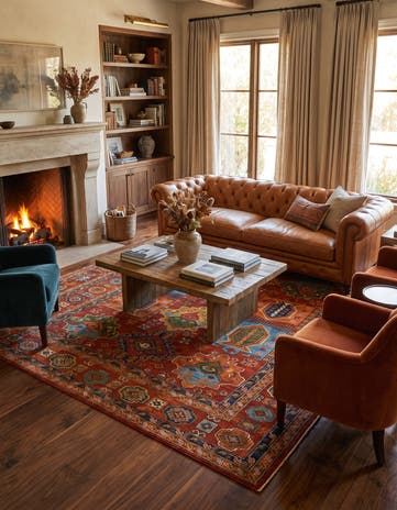 8' 1 x 9' 9 Hand Knotted Kunduz Rug