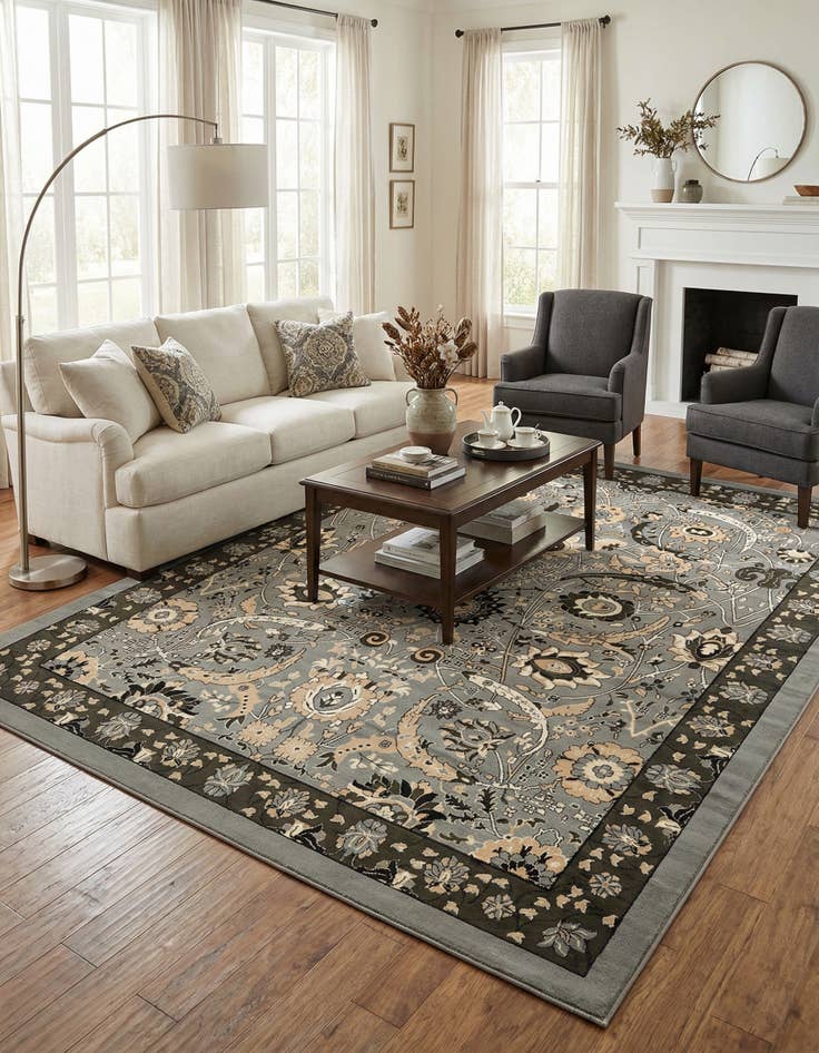 Detail image of 9' x 12' Isfahan Design Rug