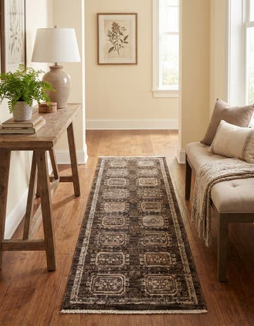 Gray Grand Tradition Runner Rug