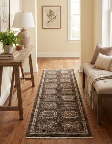 Gray Grand Tradition Runner Rug