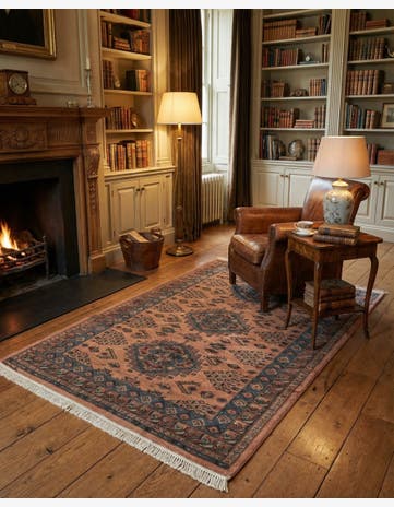 4' 2 x 6' 2 Hand Knotted Kazak Wool Rug