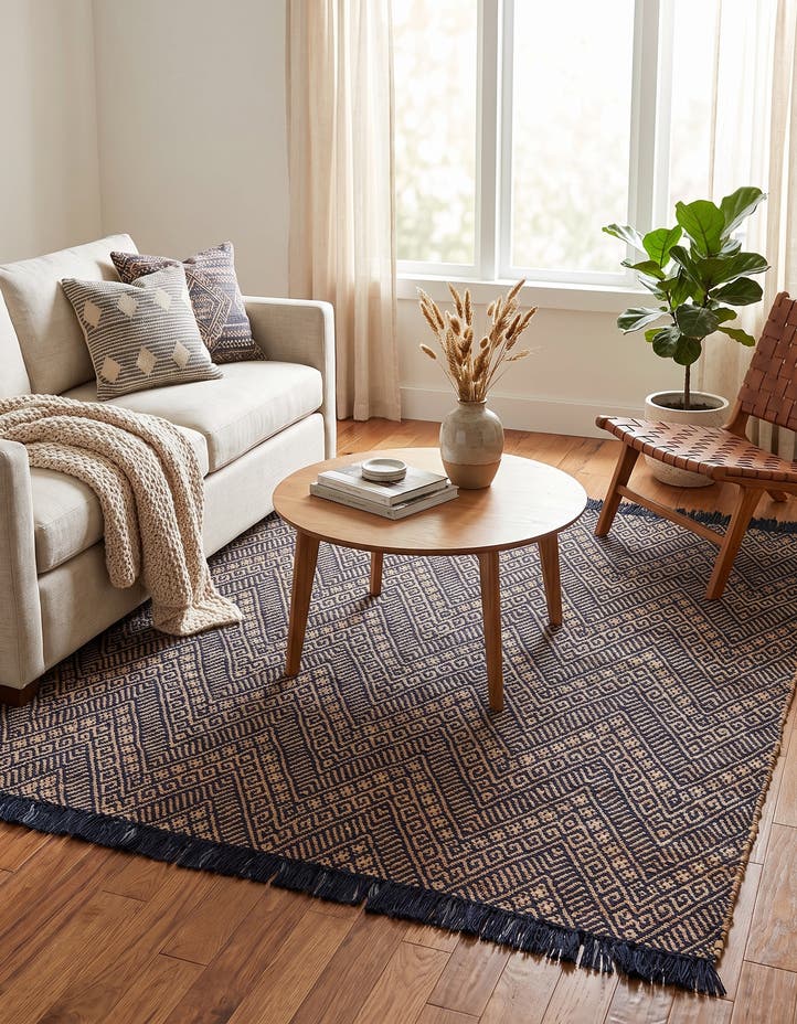 6' 1 x 6' 1 Handmade Braided Jute Square Rug